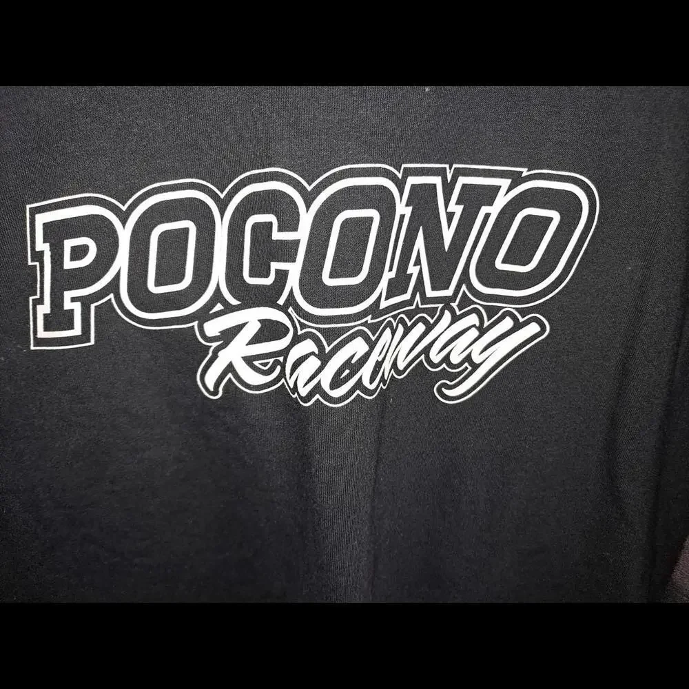 Pulse by Sirphis Pocono Raceway Black with Decorative Arms Sweatshirt Size Large - Picture 2 of 6